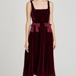 WAYF Ava Velvet Midi Dress - Small